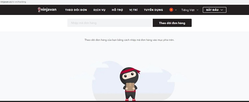 Tra cứu vận đơn Ninja Van qua website
