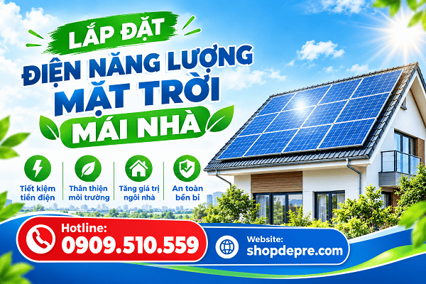 Lắp đặt điện năng lượng mặt trời mái nhà tại Cần Giuộc 6 Lắp đặt điện năng lượng mặt trời mái nhà